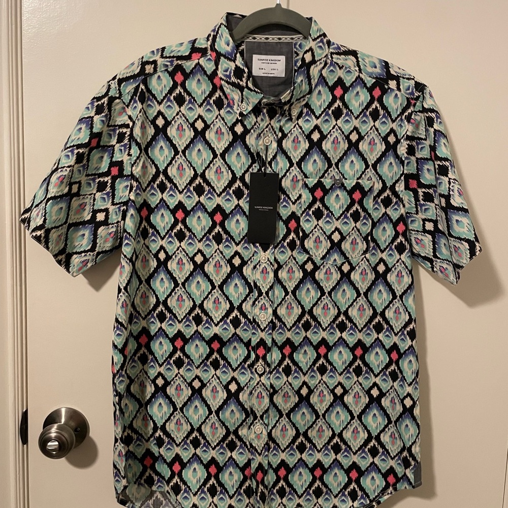 Stylish Multicolor Geometric Pattern Shirt